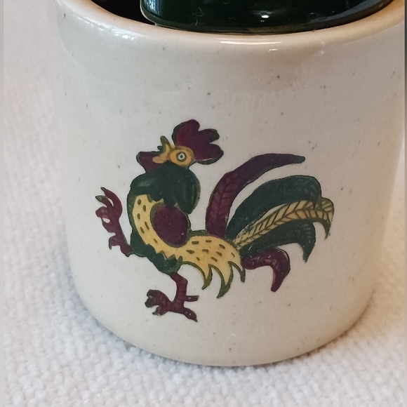 VINTAGE METLOX JAM & MUSTARD BOWL WITH LID POPPYTRAIL CALIFORNIA PROVINCIAL - Picture 2 of 6